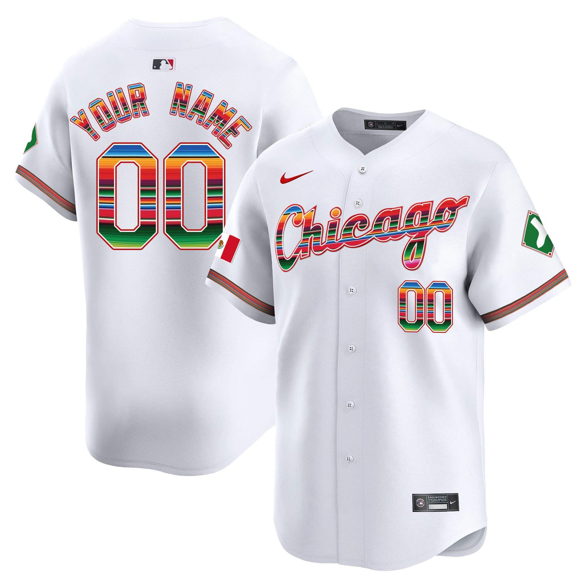 Men Chicago White Sox White Nike 2024 Mexico Vapor Premier Limited Custom MLB Jersey style 2->customized mlb jersey->Custom Jersey